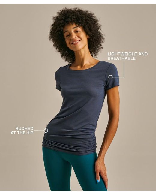 Bam Blue Gathered Hem Air Boo T-Shirt