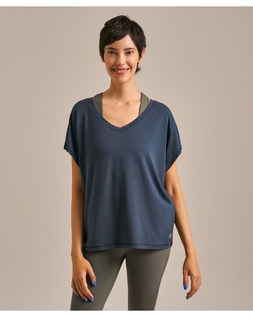 Bam Blue V Neck Relaxed T-Shirt