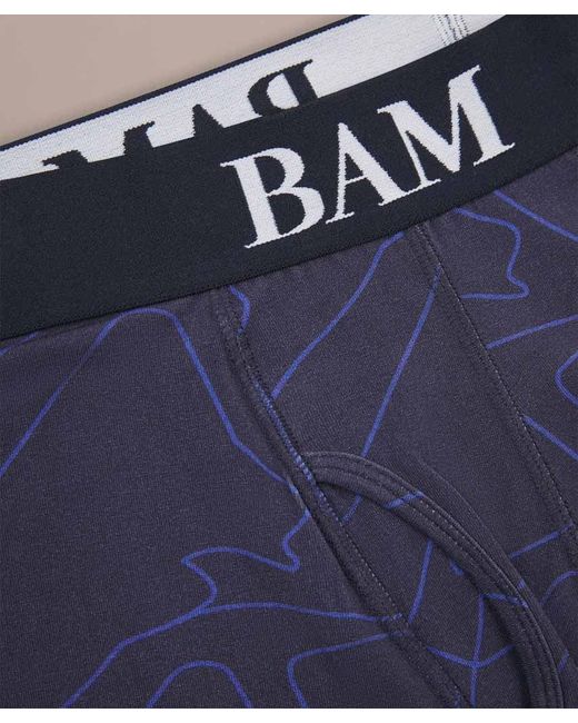 Bam Blue Hipster Fitted Boo Boxers for men