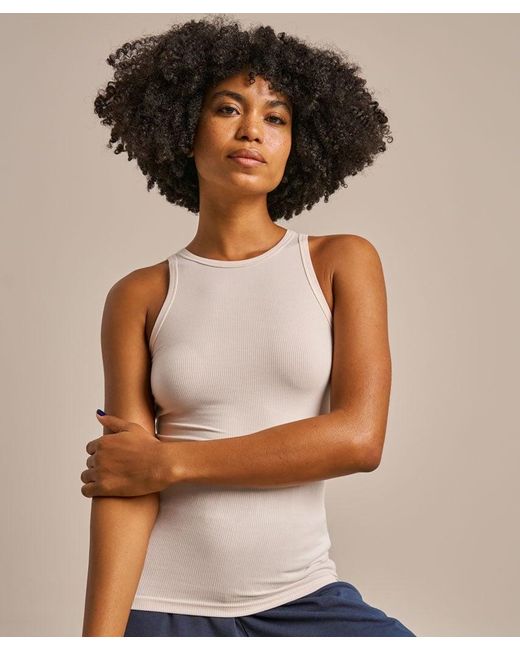 Bam Blue Active Rib Tank Top