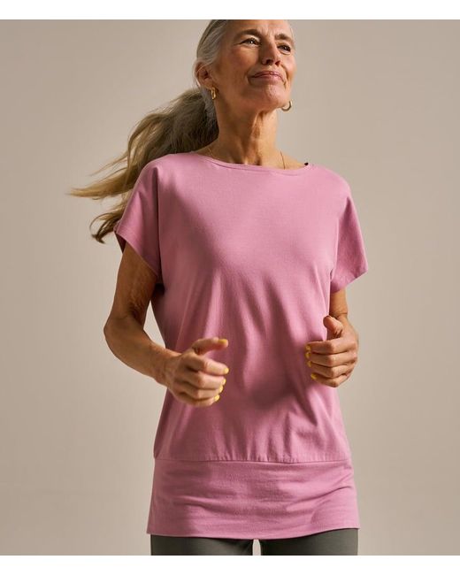 Bam Pink Short Sleeve Air Boo Flow Top