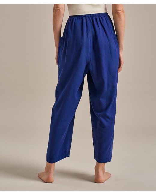 Bam Blue Linen Tulip Leg Trouser