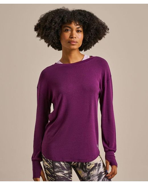 Bam Pink Luxe Long Sleeve Yoga Top
