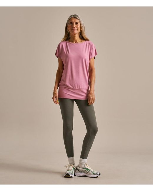 Bam Pink Short Sleeve Air Boo Flow Top
