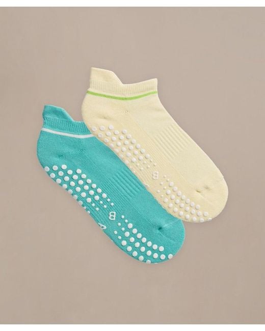 Bam Blue Pilates Grip Short Socks