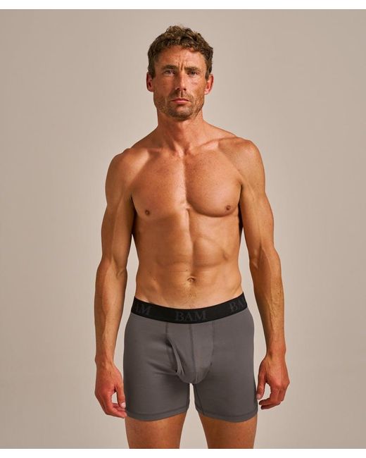 Bam Gray Regular Fitted Air Boo Boxers for men