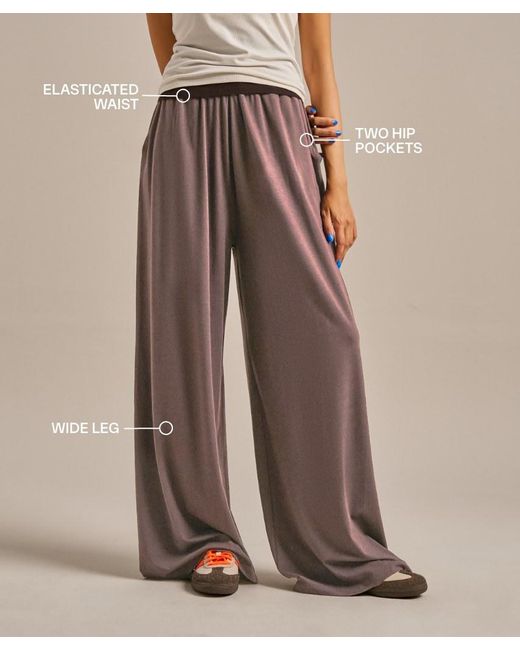 Bam Natural Wide Leg Palazzo Pants
