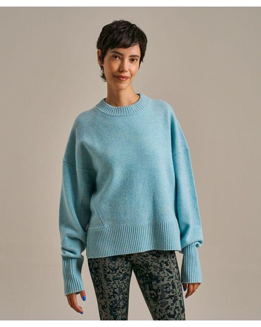 Bam Blue Throw On Knitted Crew Neck Jumper