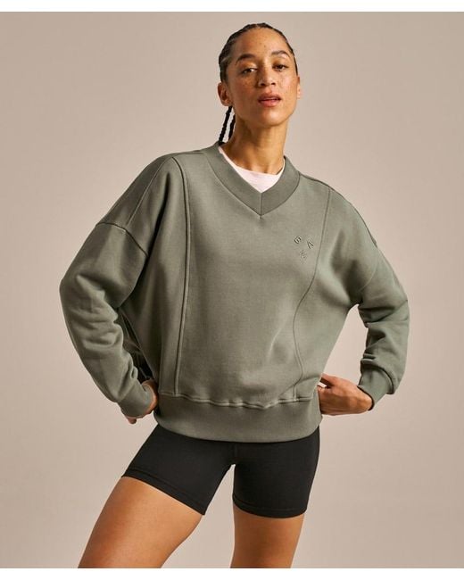 Bam Natural V Neck Layering Sweatshirt