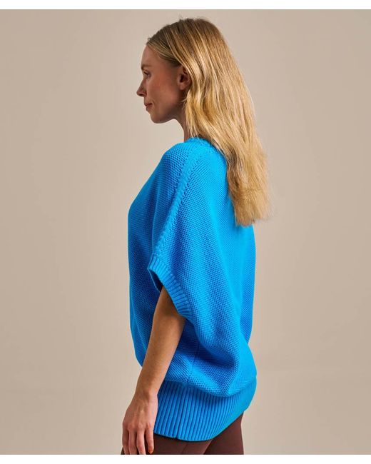 Bam Blue Sleeveless Knitted Flow Top