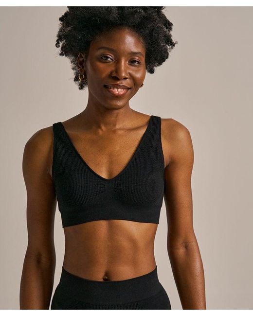 Bam Black Seamless Plunge Bralette