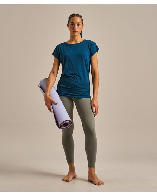 Bam Blue Short Sleeve Flow Top