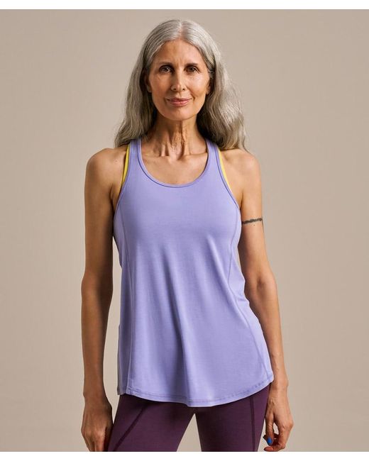 Bam Purple Novea Split Back Top