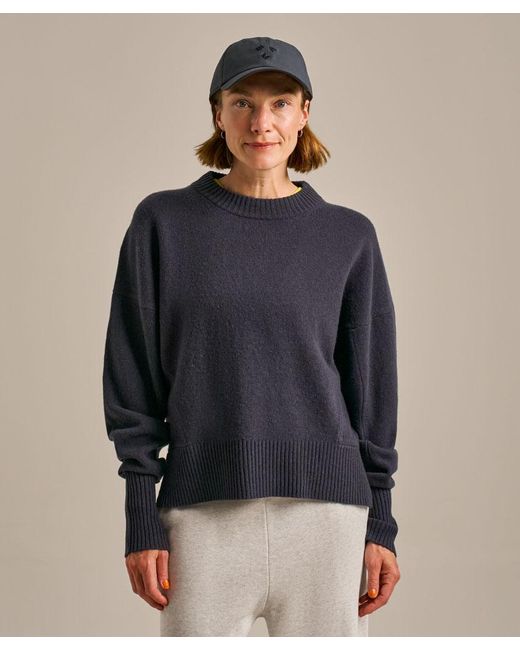 Bam Blue Throw On Knitted Crew Neck Jumper