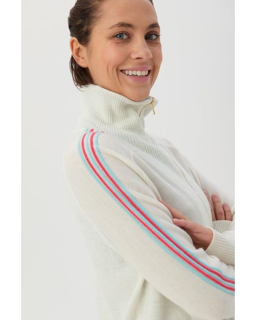 Bam White Summit Kelso Quarter-Zip Knit