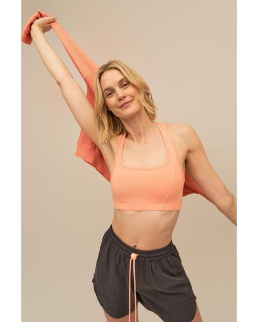 Bam Natural Enduro Racer Back Crop Top