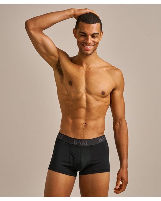 Bam Black Hipster Fitted Bamboo Boxer for men