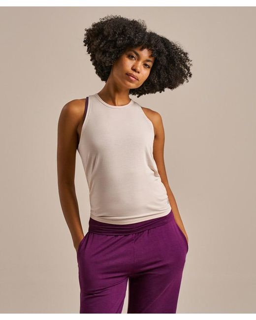 Bam Purple Air Tie Back Yoga Vest Top