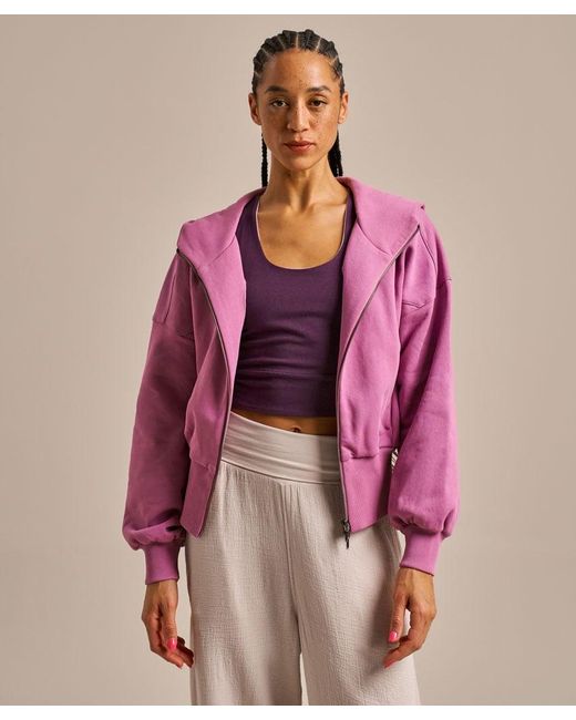 Bam Pink Athletic Zip Through Hoody