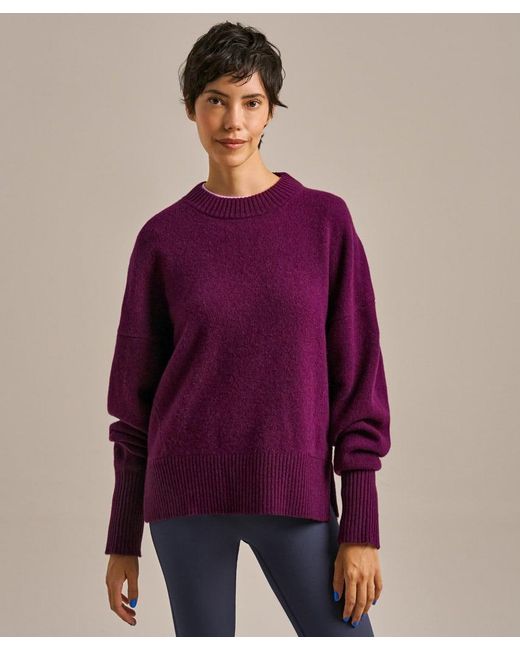 Bam Purple Throw On Knitted Crew Neck Jumper