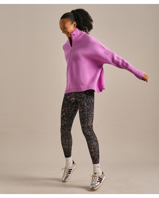 Bam Pink Embrace Zip Neck Knit