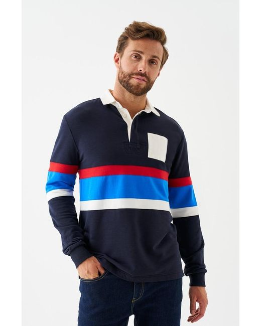 Bam Blue Ashburn Plain Rugby Shirt for men