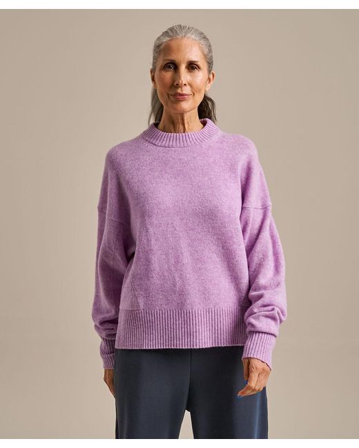 Bam Pink Throw On Knitted Crew Neck Jumper