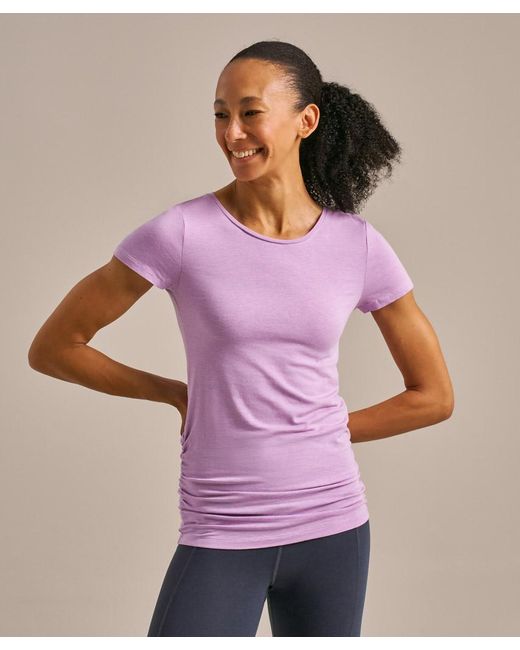 Bam Purple Gathered Hem Air Boo T-Shirt