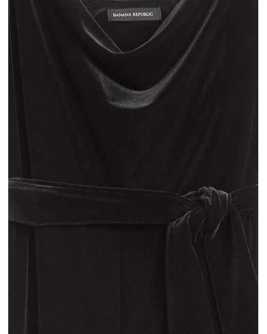 banana republic black velvet jumpsuit