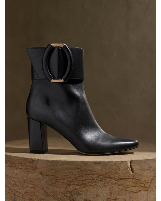 Banana Republic Green Ravello Leather Ankle Boot