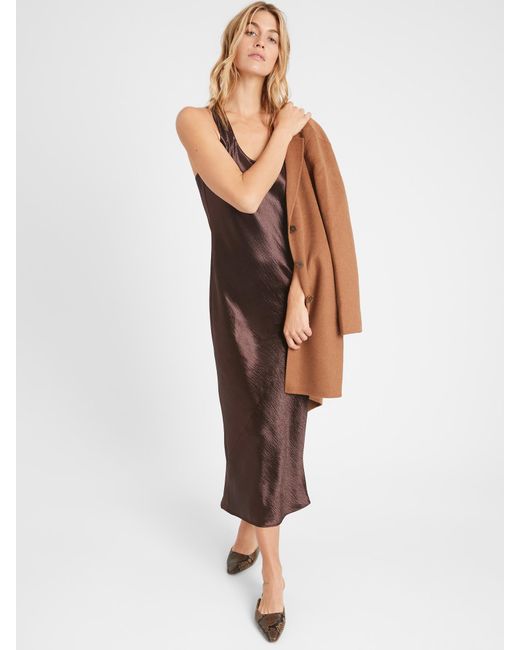 satin slip dress banana republic