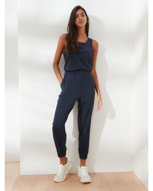 Cinched Waist Active Jumpsuit 