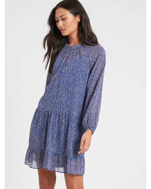 Petite Tiered Swing Shift Dress 