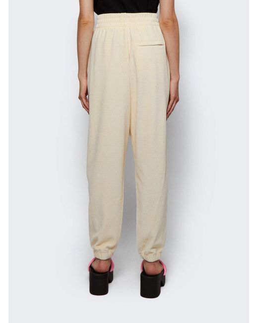 T By Alexander Wang Sweatpant With Hotfix Logo in Natural | Lyst