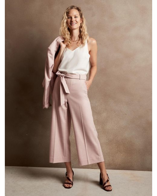 Wide-leg Tie-waist Crop Pant 