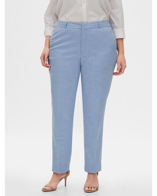 Women's Blue Washable Chambray Suit Pant Curvy Fit Egypt Ubuy