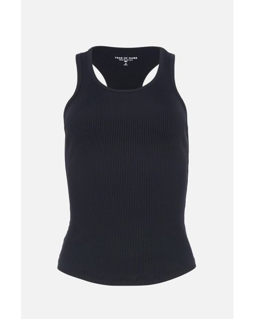 Year Of Ours Synthetic Sporty Rib Tank in Black - Lyst