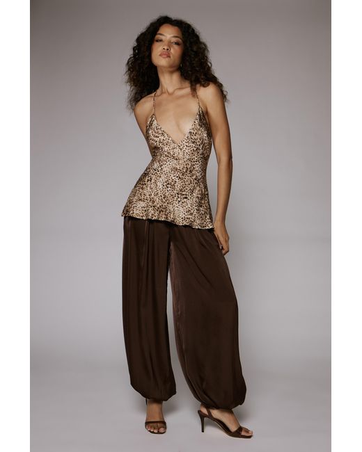 Bardot Brown Simone Plunge Neck Cami