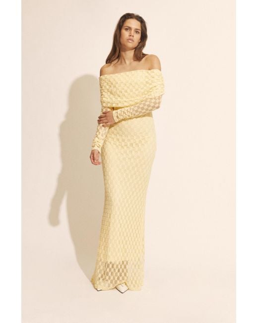 Bardot Women's Natural Adoni Off Shoulder Maxi Dress
