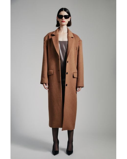 Bardot Natural Structured Oversized Coat
