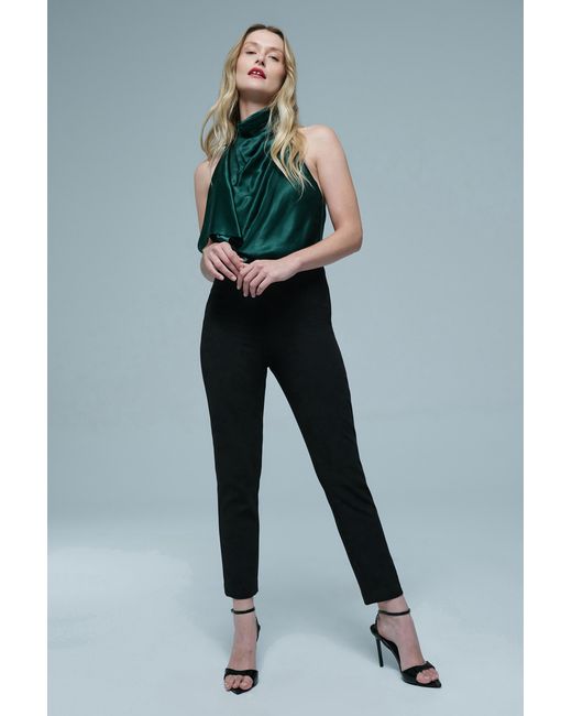 Bardot Blue Sierra Drape Front Top
