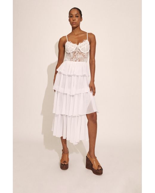 Bardot Pink Adelene Frill Midi Skirt