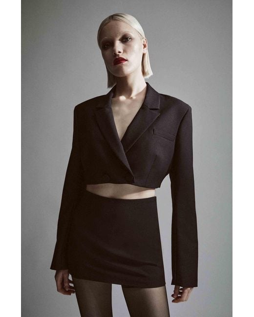 Bardot Brown Aver Cropped Blazer