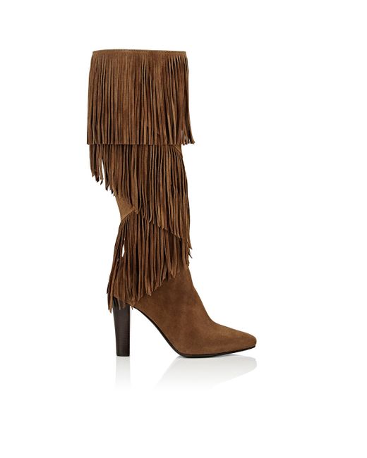 fringe brown boots