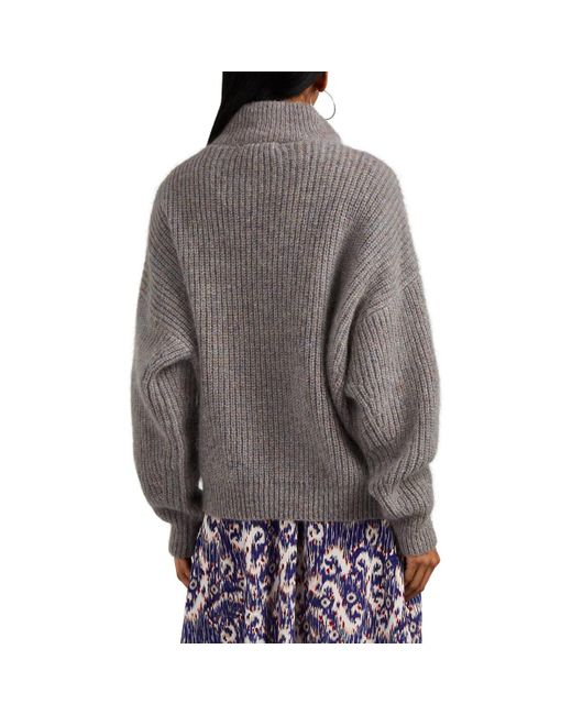 Download Étoile Isabel Marant Myclan Rib-knit Wool Half-zip Sweater ...