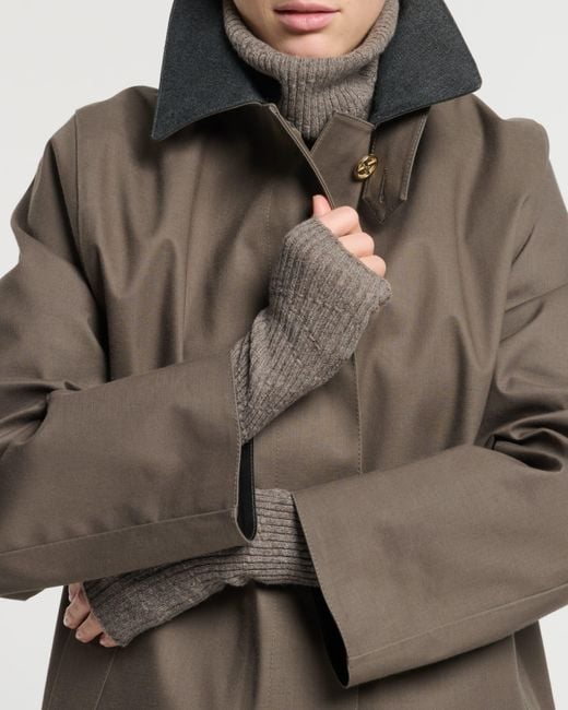 Barrie Gray Long Cashmere Fingerless Gloves