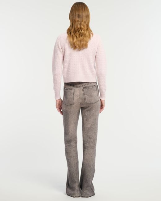 Barrie Pink Cashmere Lace Cardigan
