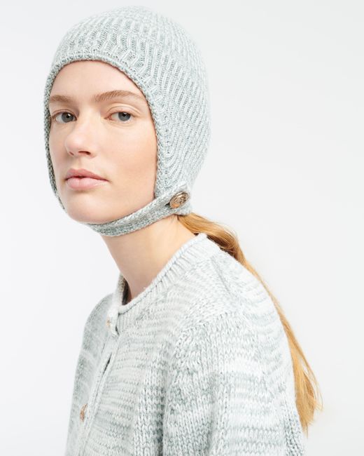 Barrie Blue Cashmere Bonnet