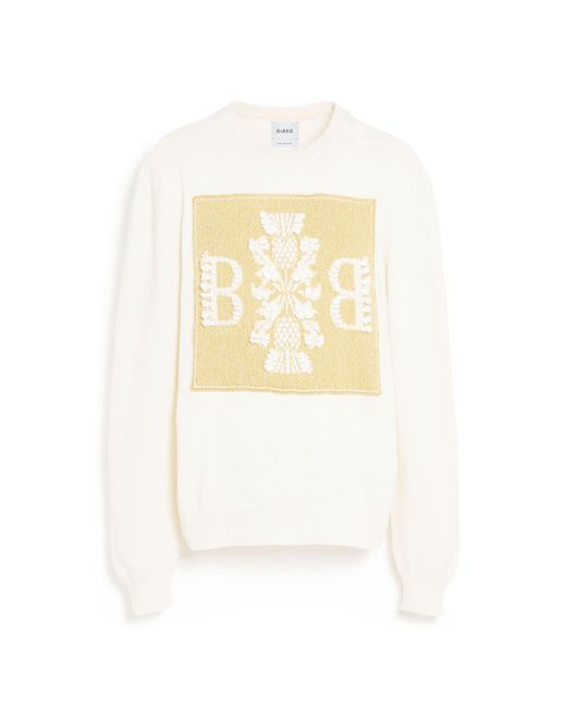 Barrie White Round-neck Pullover for men