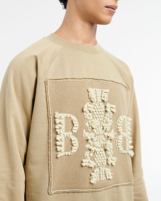 Barrie Natural Sweatshirt With Logo Cashmere Patch